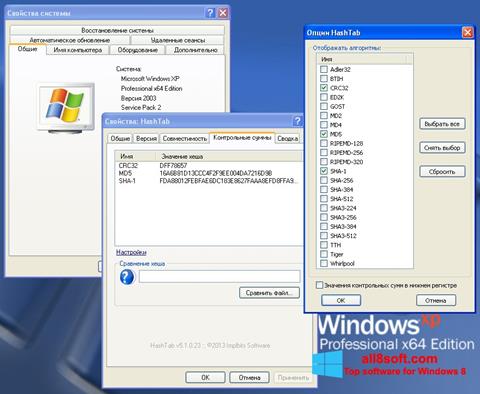 સ્ક્રીનશૉટ HashTab Windows 8