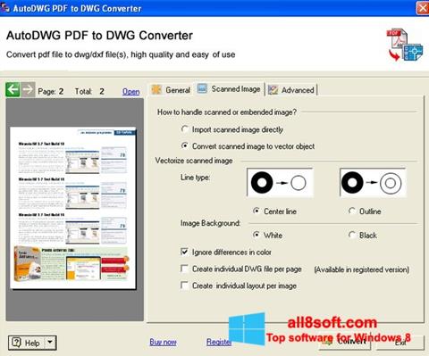 સ્ક્રીનશૉટ PDF to DWG Converter Windows 8