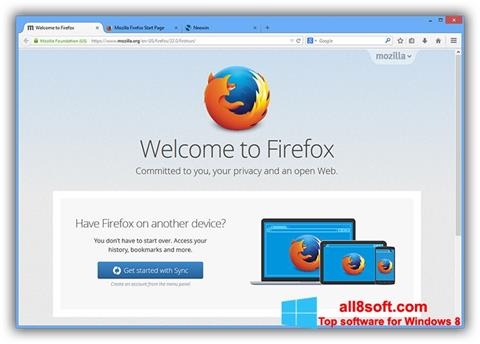 સ્ક્રીનશૉટ Mozilla Firefox Offline Installer Windows 8