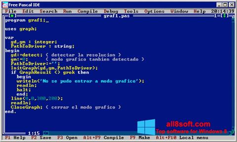 સ્ક્રીનશૉટ Free Pascal Windows 8