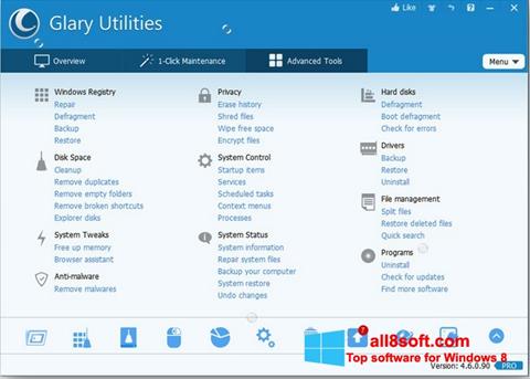 સ્ક્રીનશૉટ Glary Utilities Pro Windows 8