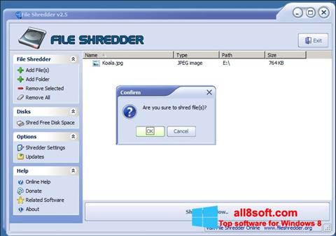 સ્ક્રીનશૉટ File Shredder Windows 8