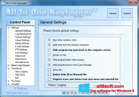 સ્ક્રીનશૉટ Keylogger Windows 8