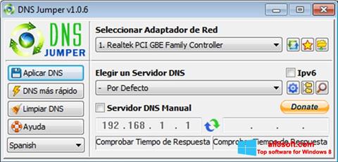 સ્ક્રીનશૉટ DNS Jumper Windows 8