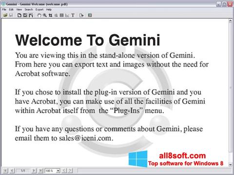 સ્ક્રીનશૉટ Gemini Windows 8