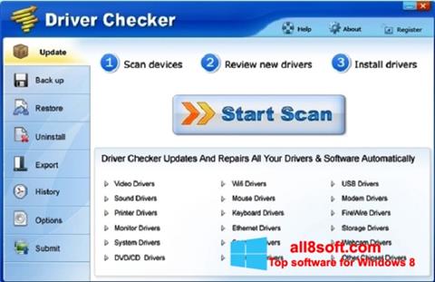 સ્ક્રીનશૉટ Driver Checker Windows 8