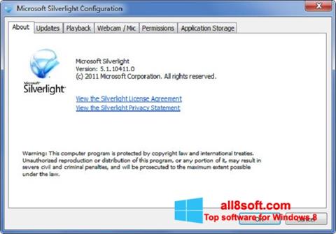 સ્ક્રીનશૉટ Microsoft Silverlight Windows 8