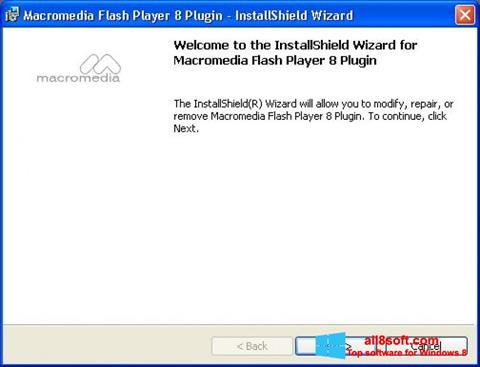 સ્ક્રીનશૉટ Macromedia Flash Player Windows 8