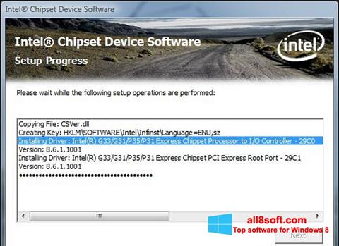 સ્ક્રીનશૉટ Intel Chipset Device Software Windows 8
