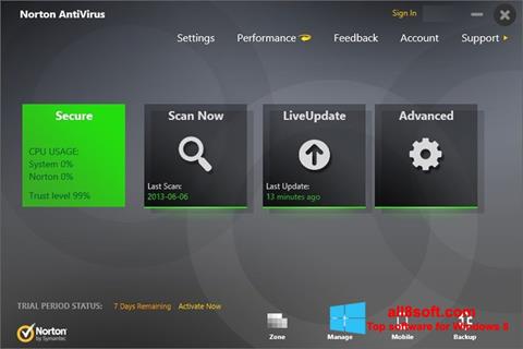સ્ક્રીનશૉટ Norton AntiVirus Windows 8