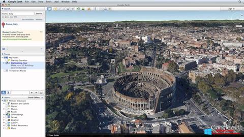 સ્ક્રીનશૉટ Google Earth Pro Windows 8