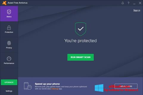 સ્ક્રીનશૉટ Avast Free Antivirus Windows 8