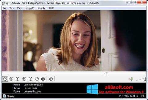 સ્ક્રીનશૉટ Media Player Classic Home Cinema Windows 8