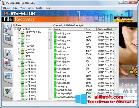 સ્ક્રીનશૉટ PC Inspector File Recovery Windows 8