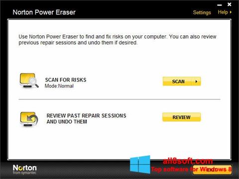 સ્ક્રીનશૉટ Norton Power Eraser Windows 8