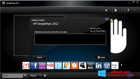 સ્ક્રીનશૉટ HP SimplePass Windows 8