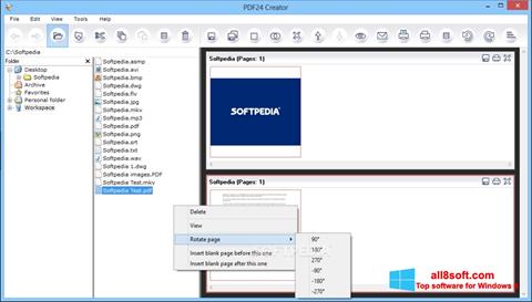 સ્ક્રીનશૉટ PDF24 Creator Windows 8