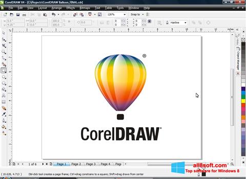 સ્ક્રીનશૉટ CorelDRAW Windows 8