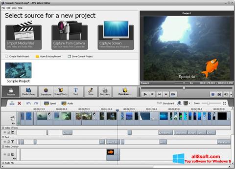 સ્ક્રીનશૉટ AVS Video Editor Windows 8
