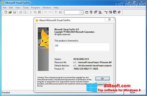 સ્ક્રીનશૉટ Microsoft Visual FoxPro Windows 8