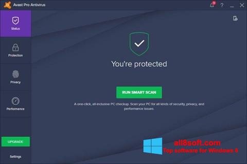 સ્ક્રીનશૉટ Avast! Pro Antivirus Windows 8