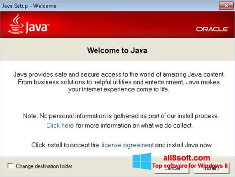 સ્ક્રીનશૉટ Java Runtime Environment Windows 8