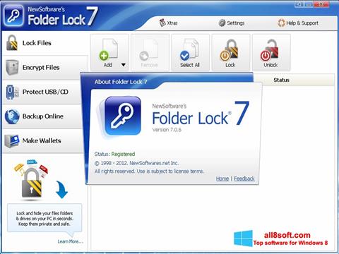 સ્ક્રીનશૉટ Folder Lock Windows 8