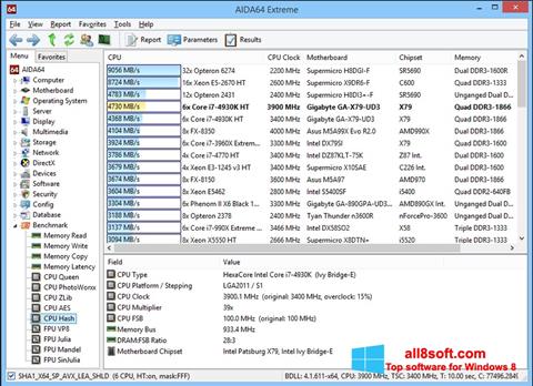 સ્ક્રીનશૉટ AIDA32 Windows 8