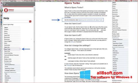 સ્ક્રીનશૉટ Opera Turbo Windows 8